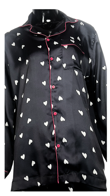 Black 🤍 Hearts Silk - ELORA OFFICIAL